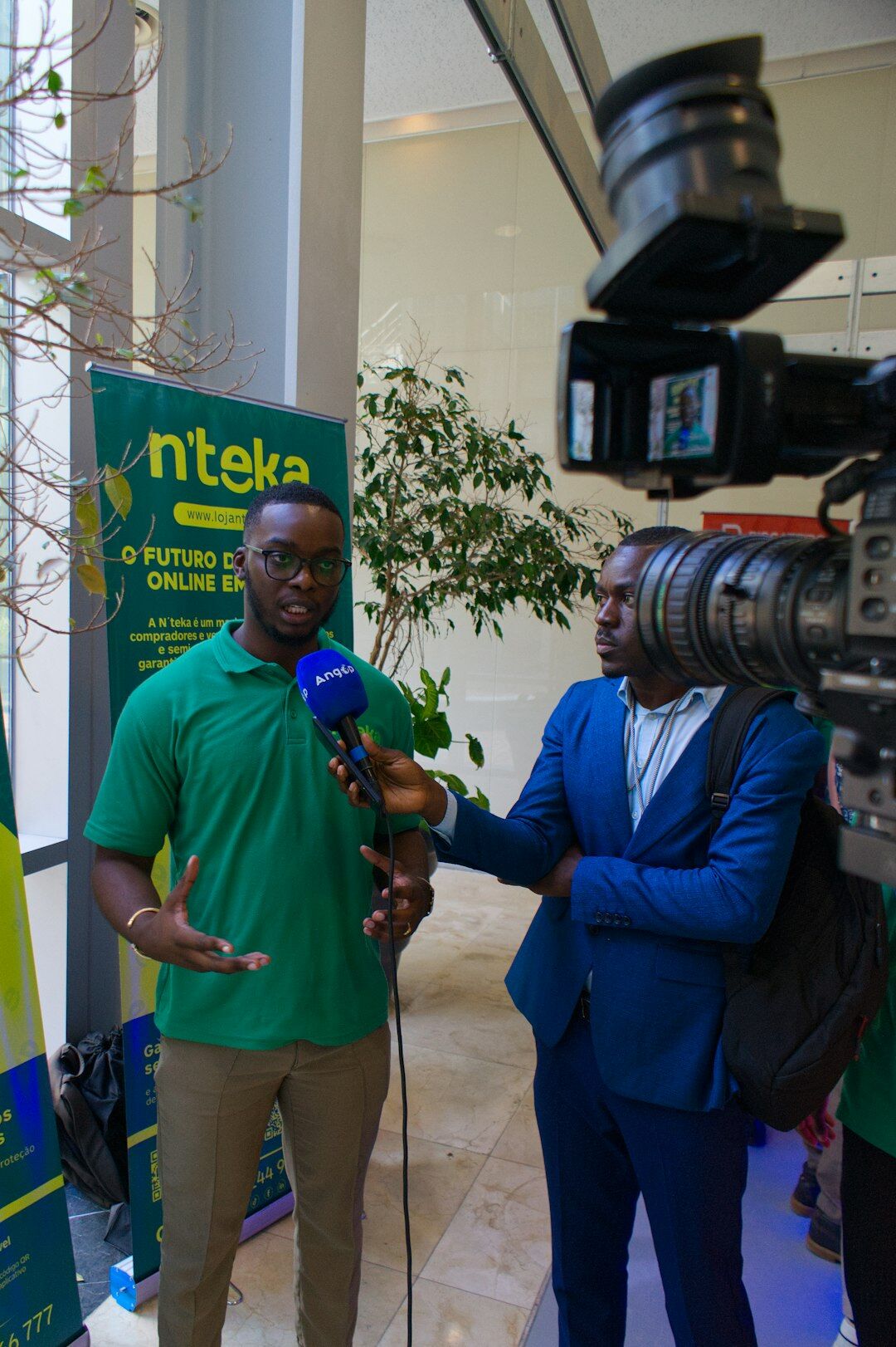 media professionals networking at event