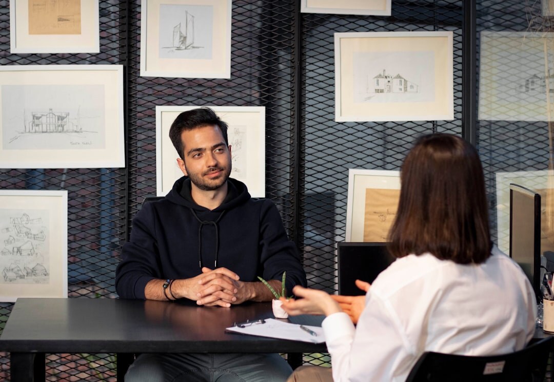 professional interviewer preparing questions