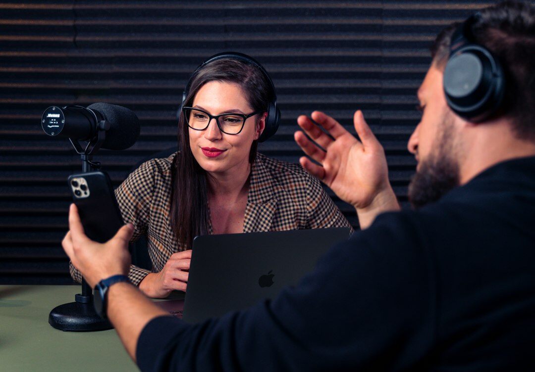 journalist building rapport with guest