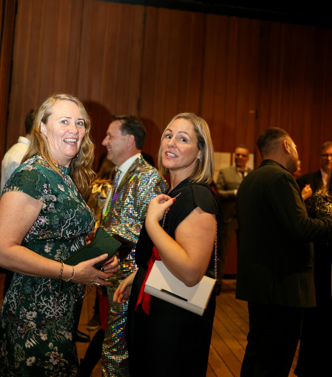 media professionals networking at event