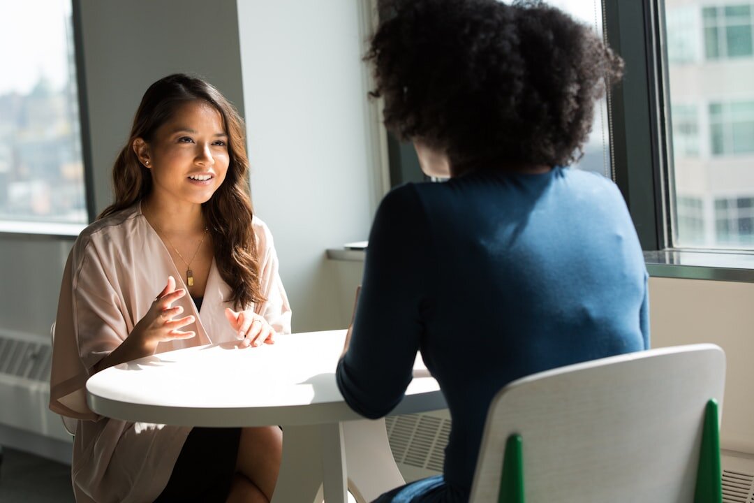 woman leading interview